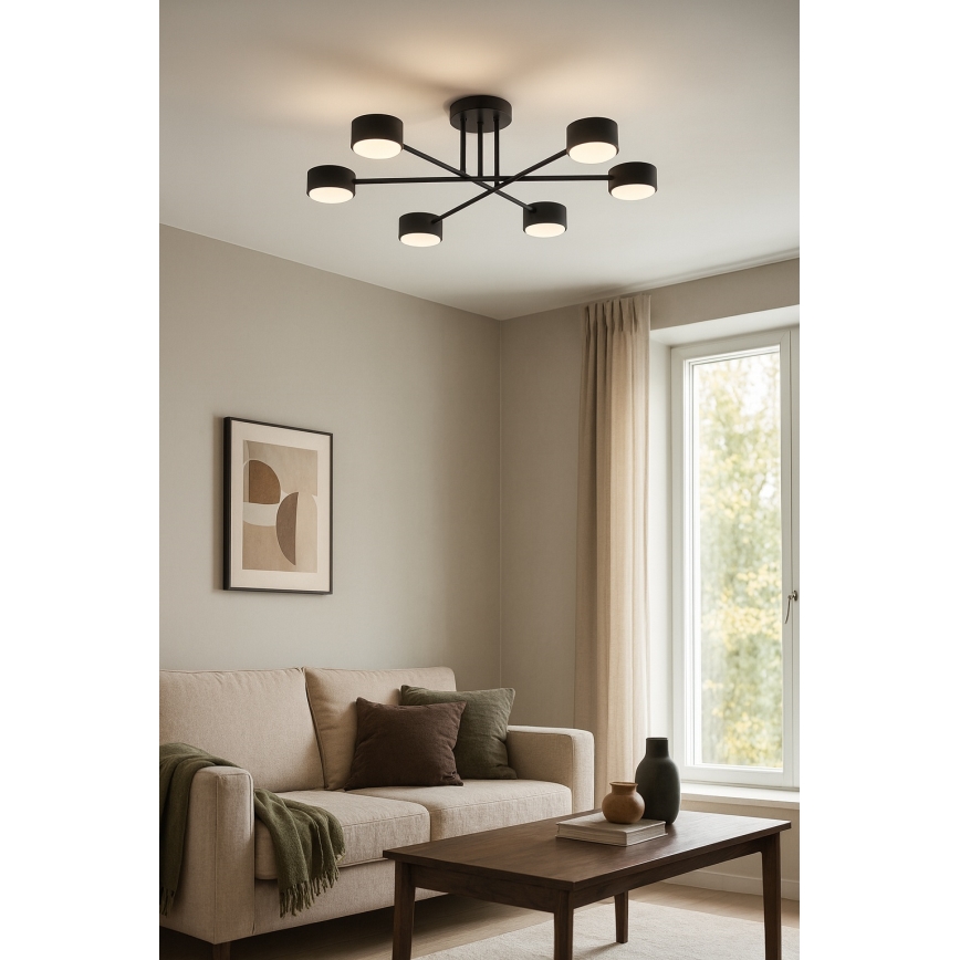 Brilagi - Lustră LED aplicată MONO 6xGX53/30W/230V neagră