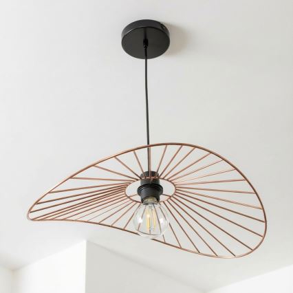 Brilagi - Lustră LED CERIA WIRE, suspendată pe cablu, 1xE27/40W/230V, 40x56 cm, bronz