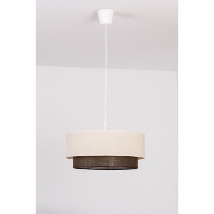 Brilagi - Lustră LED cu cablu BOHO STYLE 1xE27/15W/230V Ø 40 cm crem/maro