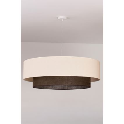 Brilagi - Lustră LED cu cablu BOHO STYLE, 3xE27/15W/230V, Ø 80 cm, crem/maro