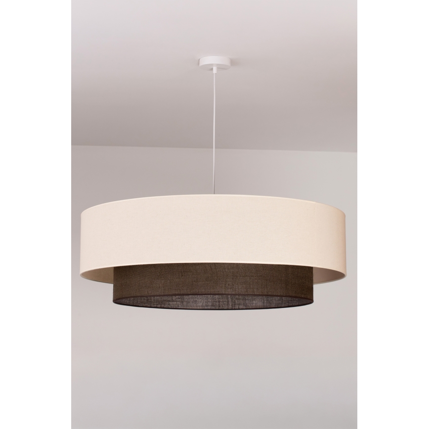 Brilagi - Lustră LED cu cablu BOHO STYLE, 3xE27/15W/230V, Ø 80 cm, crem/maro