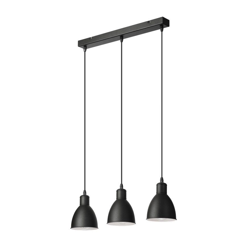 Brilagi - Lustră LED cu cablu RIDDY 3xE27/60W/230V neagră