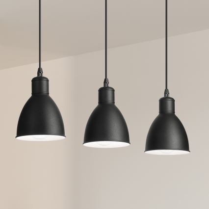Brilagi - Lustră LED cu cablu RIDDY 3xE27/60W/230V neagră