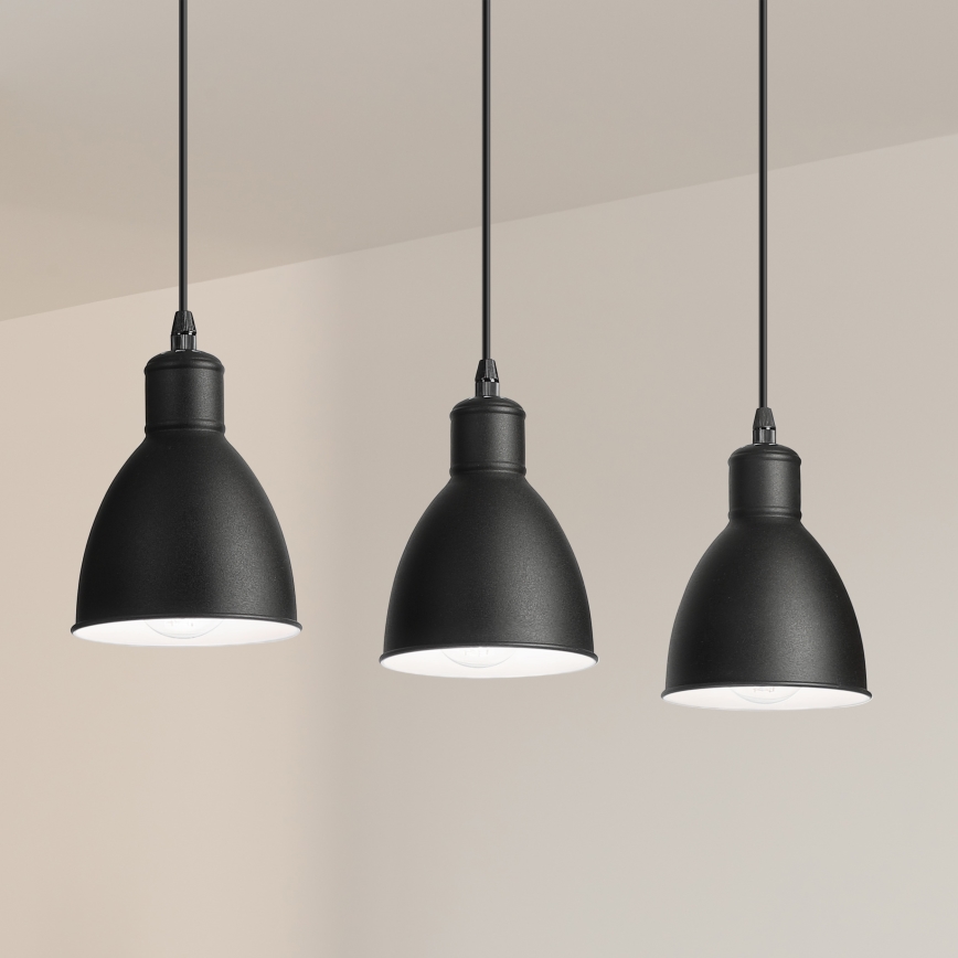 Brilagi - Lustră LED cu cablu RIDDY 3xE27/60W/230V neagră