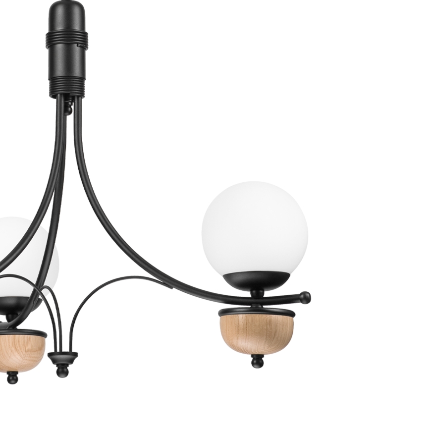 Brilagi - Lustra LED cu lanț COTTAGE 3xG9/40W/230V stejar/alb