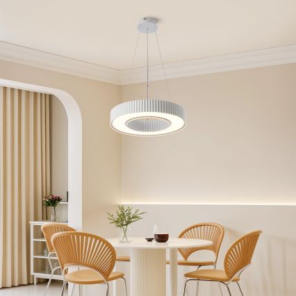 Brilagi - Lampă suspendată LED dimabilă pe cablu LUMIX, 48 W, 230 V, 3000–6000 K, alb, Ø 50 cm + telecomandă