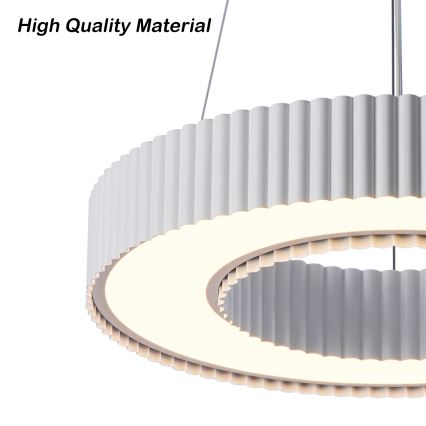 Brilagi - Lampă suspendată LED dimabilă pe cablu LUMIX, 48 W, 230 V, 3000–6000 K, alb, Ø 50 cm + telecomandă