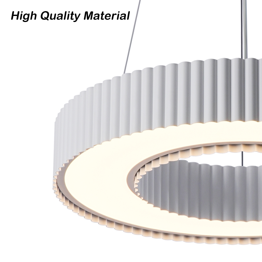 Brilagi - Lampă suspendată LED dimabilă pe cablu LUMIX, 48 W, 230 V, 3000–6000 K, alb, Ø 50 cm + telecomandă