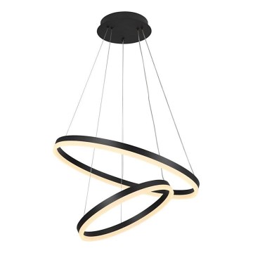 Brilagi - Lustră LED dimabilă pe cablu CIRCLE LED/70W/230V 3000-6500K Ø 60 cm negru + telecomandă