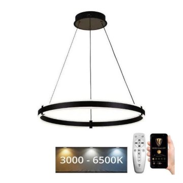 Brilagi - Lustră LED dimabilă pe cablu CIRCLE LED/85W/230V 3000-6500K Ø 60 cm negru + telecomandă