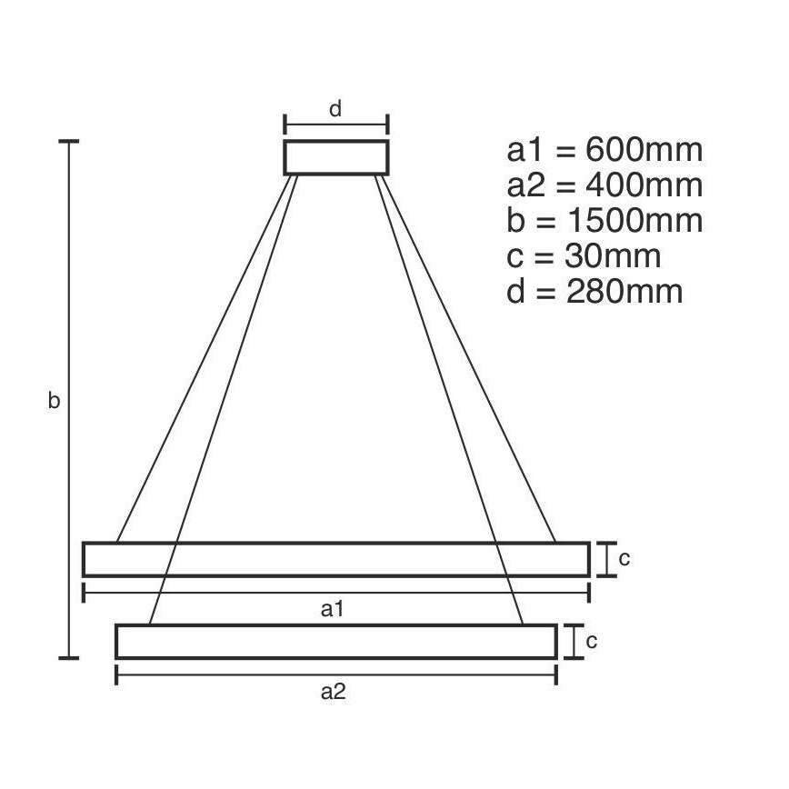 Brilagi - Lustră LED dimabilă pe cablu COSMOWAVE LED/115W/230V 3000-6500K + telecomandă