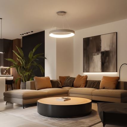 BRILAGI - LED Lustră reglabilă pe cablu FALCON II LED/99W/230V 3000-6500K Ø 60 cm bej + telecomandă