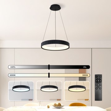 Brilagi - Lustră LED dimabilă pe cablu FALCON MODERN, 30W, 230V, 3000–6500K, Ø 40 cm, negru, cu telecomandă