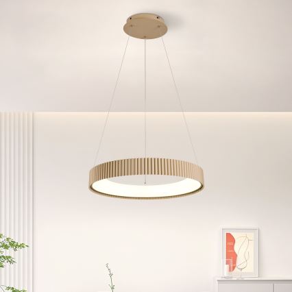Brilagi - Lustra LED dimabilă suspendată pe cablu FALCON MODERN LED/30W/230V 3000-6500K 40 cm bej + telecomandă