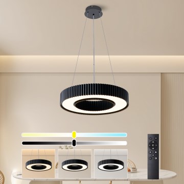 Brilagi - Lustră LED dimabilă pe cablu LUMIX LED/48W/230V 3000-6000K neagră Ø 50 cm + telecomandă