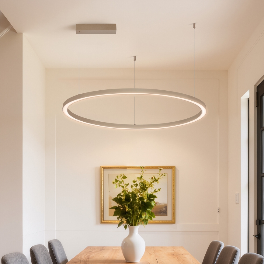 Brilagi - lustră LED dimabilă suspendată pe cablu PORTOFINO LED/60W/230V 3000-6000K diam. 80 cm bej + telecomandă