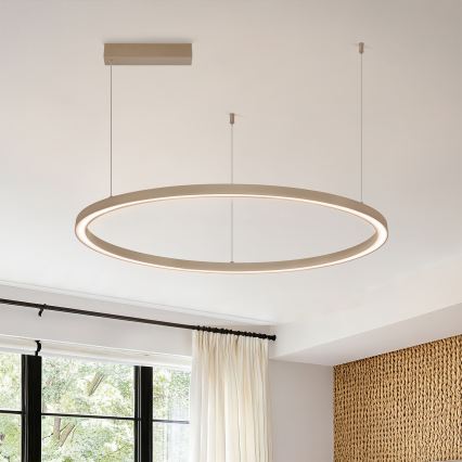 Brilagi - lustră LED dimabilă suspendată pe cablu PORTOFINO LED/60W/230V 3000-6000K diam. 80 cm bej + telecomandă