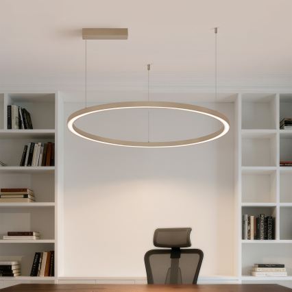 Brilagi - lustră LED dimabilă suspendată pe cablu PORTOFINO LED/60W/230V 3000-6000K diam. 80 cm bej + telecomandă