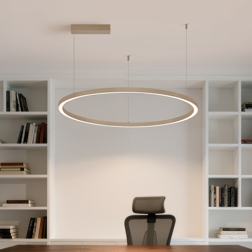 Brilagi - lustră LED dimabilă suspendată pe cablu PORTOFINO LED/60W/230V 3000-6000K diam. 80 cm bej + telecomandă