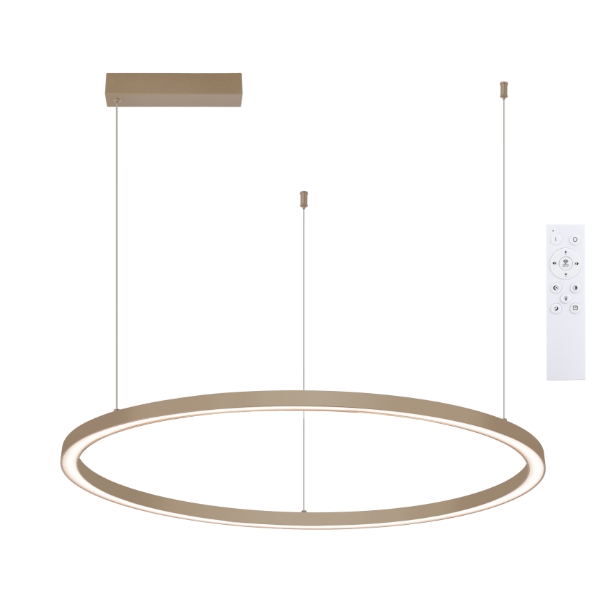 Brilagi - lustră LED dimabilă suspendată pe cablu PORTOFINO LED/60W/230V 3000-6000K diam. 80 cm bej + telecomandă