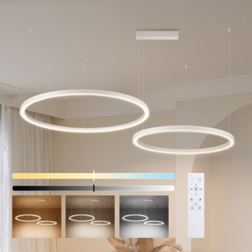 Brilagi - Lustra LED dimabilă pe cablu PORTOFINO LED/98W/230V 3000-6000K albă + telecomandă