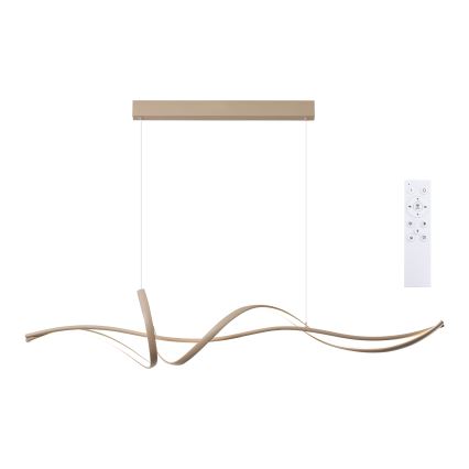 Brilagi - Lustră LED reglabilă pe cablu SIGNATURE LED/55W/230V 3000-6000K 120x23 cm bej + telecomandă