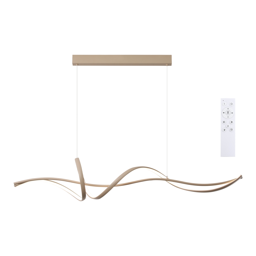 Brilagi - Lustră LED reglabilă pe cablu SIGNATURE LED/55W/230V 3000-6000K 120x23 cm bej + telecomandă