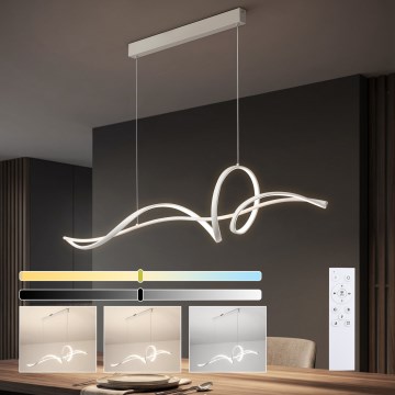 Brilagi - Lustră LED dimabilă pe cablu SIGNATURE LED/55W/230V 3000-6000K 120x23 cm albă + telecomandă
