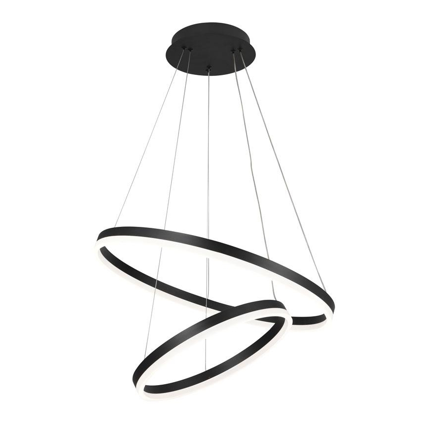 Brilagi - Lustră LED dimabilă pe cablu CIRCLE LED/70W/230V 3000-6500K Ø 60 cm negru + telecomandă