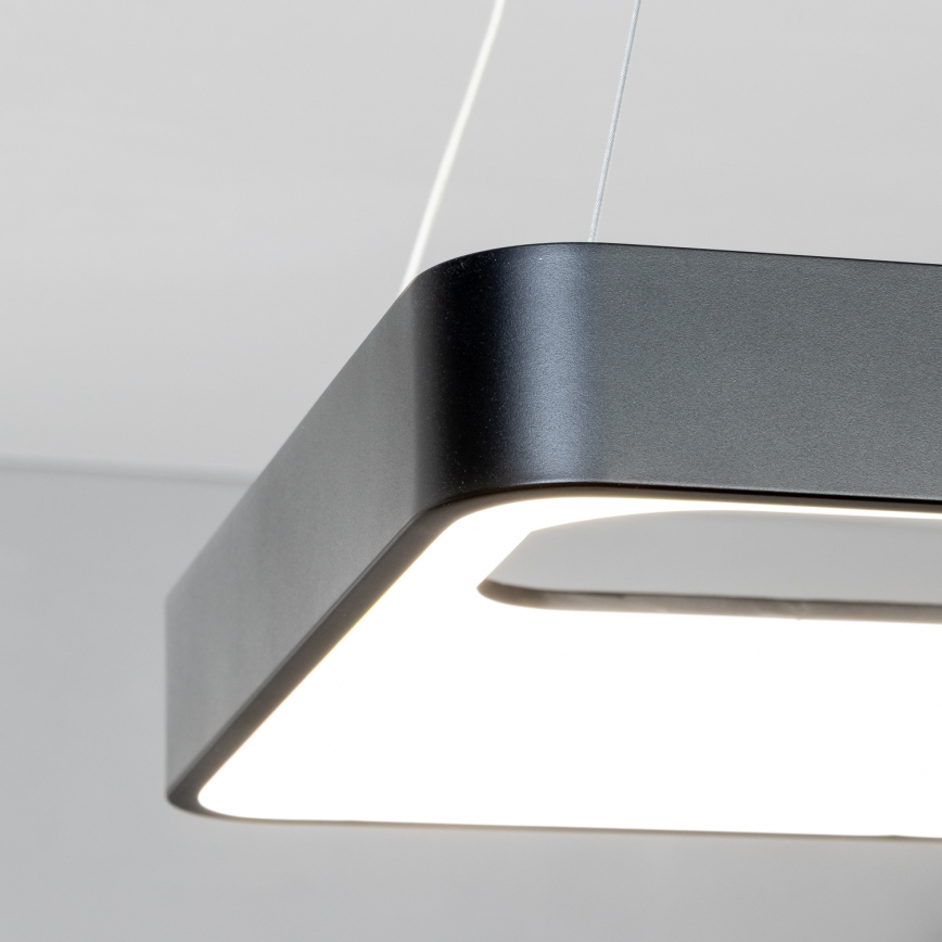 Brilagi - Lustră LED reglabilă pe cablu FALCON II LED/80W/230V 3000-6500K 40x40 cm neagră + telecomandă