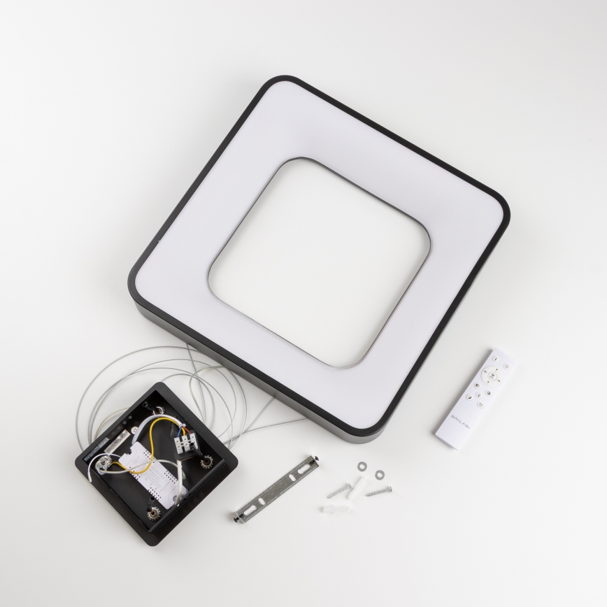 Brilagi - Lustră LED reglabilă pe cablu FALCON II LED/80W/230V 3000-6500K 40x40 cm neagră + telecomandă