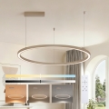 Brilagi - lustră LED dimabilă suspendată pe cablu PORTOFINO LED/60W/230V 3000-6000K diam. 80 cm bej + telecomandă