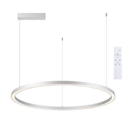 Brilagi - Lustru LED reglabil pe cablu PORTOFINO LED/98W/230V 3000-6000K argintiu + telecomandă