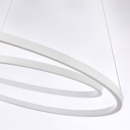 Brilagi - Lustru suspendat dimmabil TWISTER LED, 75 W, 230 V, 3000–6000 K, Ø70 cm, alb, cu telecomandă
