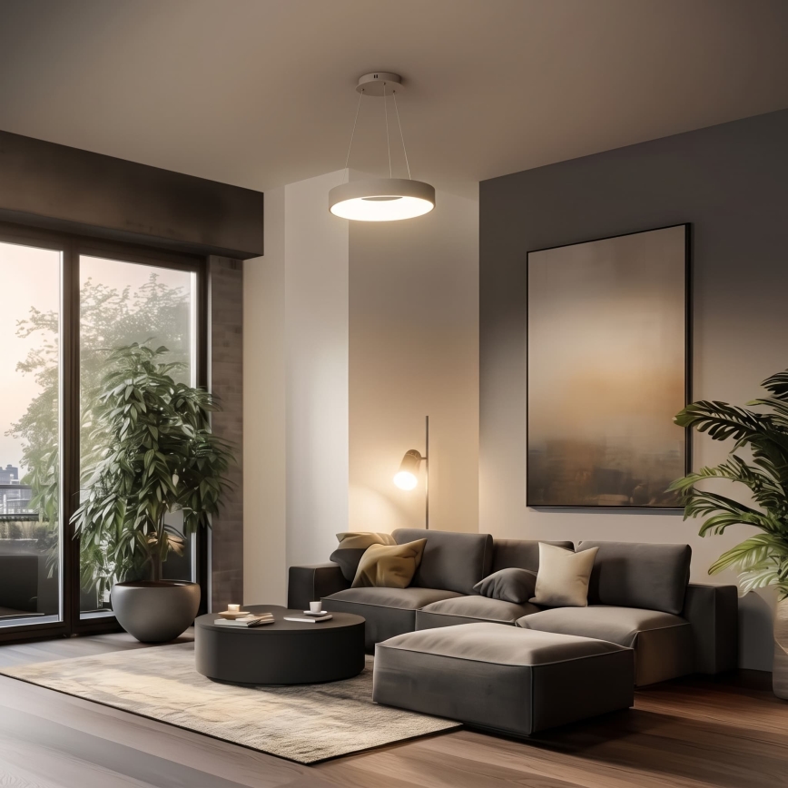 BRILAGI - Lustră LED reglabilă pe cablu FALCON II LED/67W/230V 3000-6500K Ø 40 cm bej + telecomandă