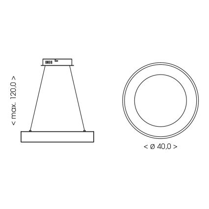 BRILAGI - Lustră LED reglabilă pe cablu FALCON II LED/67W/230V 3000-6500K Ø 40 cm bej + telecomandă