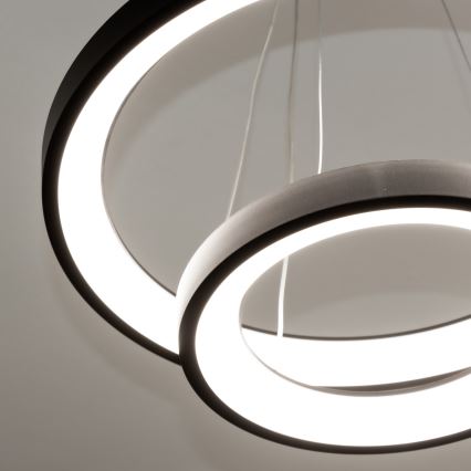 Brilagi - Lustră LED dimmabilă suspendată pe cablu FALCON SLIM LED/68W/230V 3000-6500K Ø 50 cm negru + telecomandă