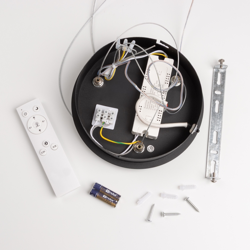 Brilagi - Lustră LED dimmabilă suspendată pe cablu FALCON LED/80W/230V 3000-6500K Ø60 cm negru + telecomandă