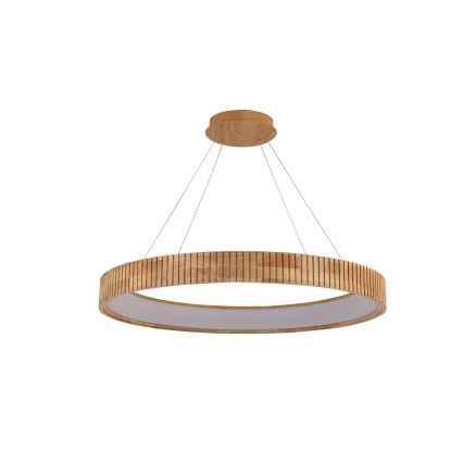 Brilagi - Lustru suspendat pe cablu FALCON WOOD MODERN, LED 60W, 230V, 3000/4000/6000K, Ø 80 cm, lemn
