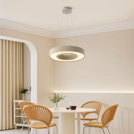 Brilagi - Lustră LED dimmabilă suspendată pe cablu LUMIX LED/48W/230V 3000-6000K bej, Ø 50 cm + telecomandă
