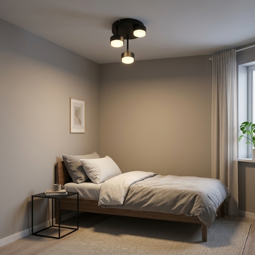 Brilagi - Lustră LED MONO montată pe plafon 3xGX53/30W/230V, negru