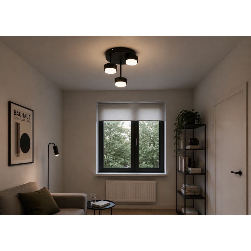 Brilagi - Lustră LED MONO montată pe plafon 3xGX53/30W/230V, negru