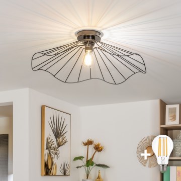 Brilagi - Lustră LED montată pe tavan CERIA WIRE 1xE27/40W/230V diam. 60 cm negru