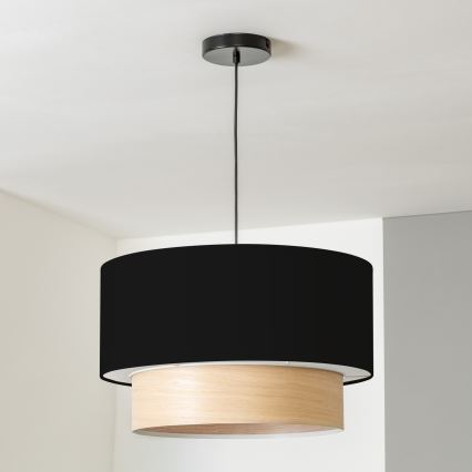 Brilagi - Lustră LED pe cablu CERIA 1xE27/40W/230V Ø 50 cm negru/bej