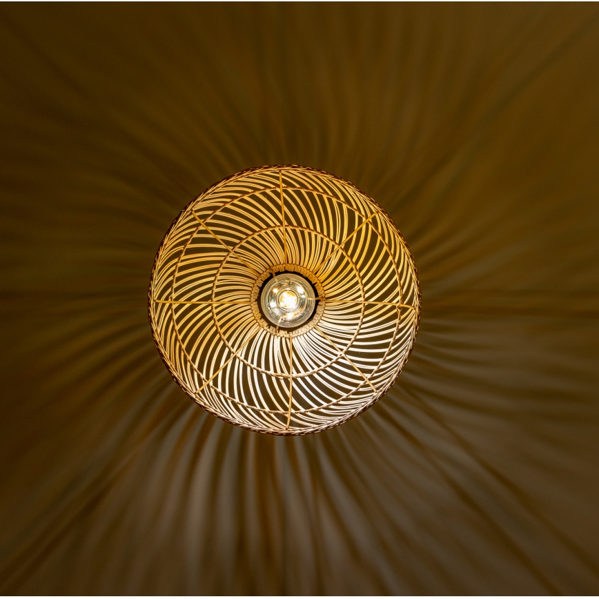 Brilagi - Lustră LED pe cablu CERIA BOHO 1xE27/40W/230V Ø 60 cm, din ratan