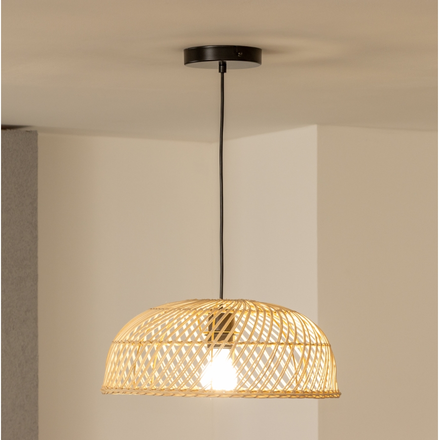 Brilagi - Lustră LED pe cablu CERIA BOHO 1xE27/40W/230V Ø 60 cm, din ratan