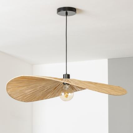 Brilagi - Lustră LED pe cablu CERIA BOHO 1xE27/40W/230V Ø 80 cm rafie