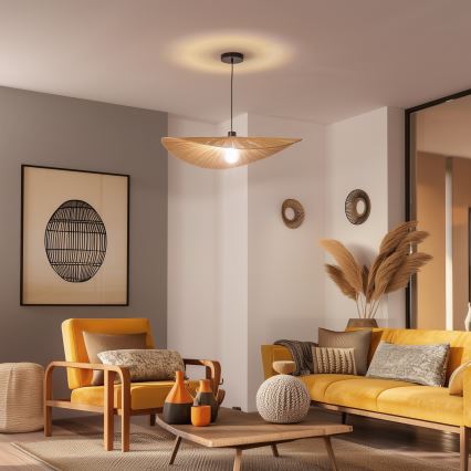 Brilagi - Lustră LED pe cablu CERIA BOHO 1xE27/40W/230V Ø 80 cm rafie