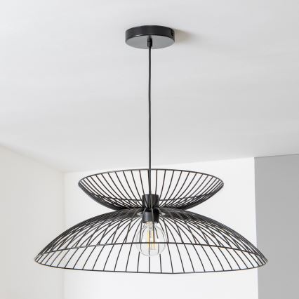 Brilagi - Lustră LED pe cablu CERIA WIRE, 1xE27/40W/230V, Ø 60 cm, neagră