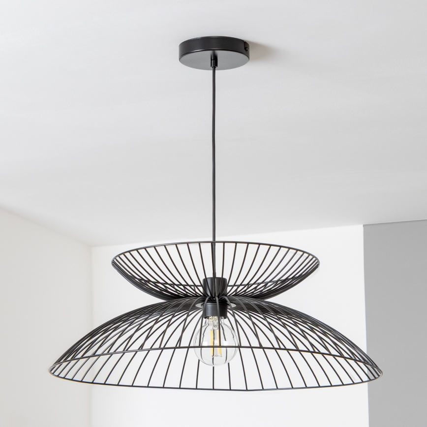 Brilagi - Lustră LED pe cablu CERIA WIRE, 1xE27/40W/230V, Ø 60 cm, neagră